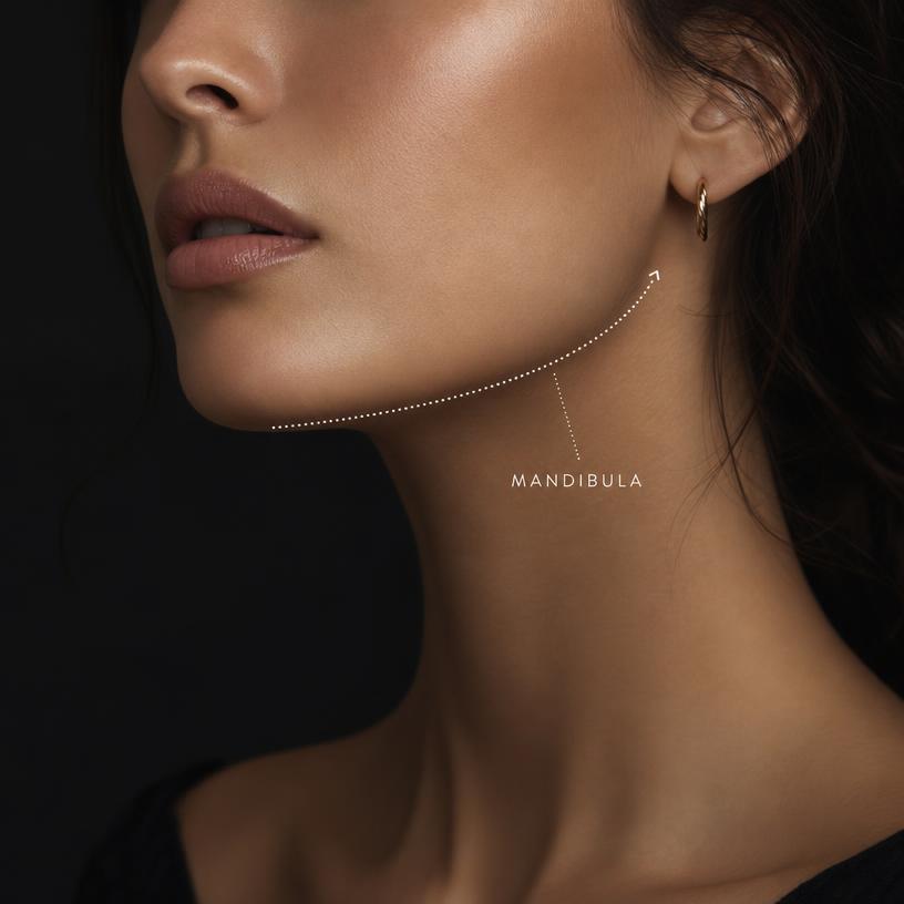 Exemplo de marcação de aplicação de botox